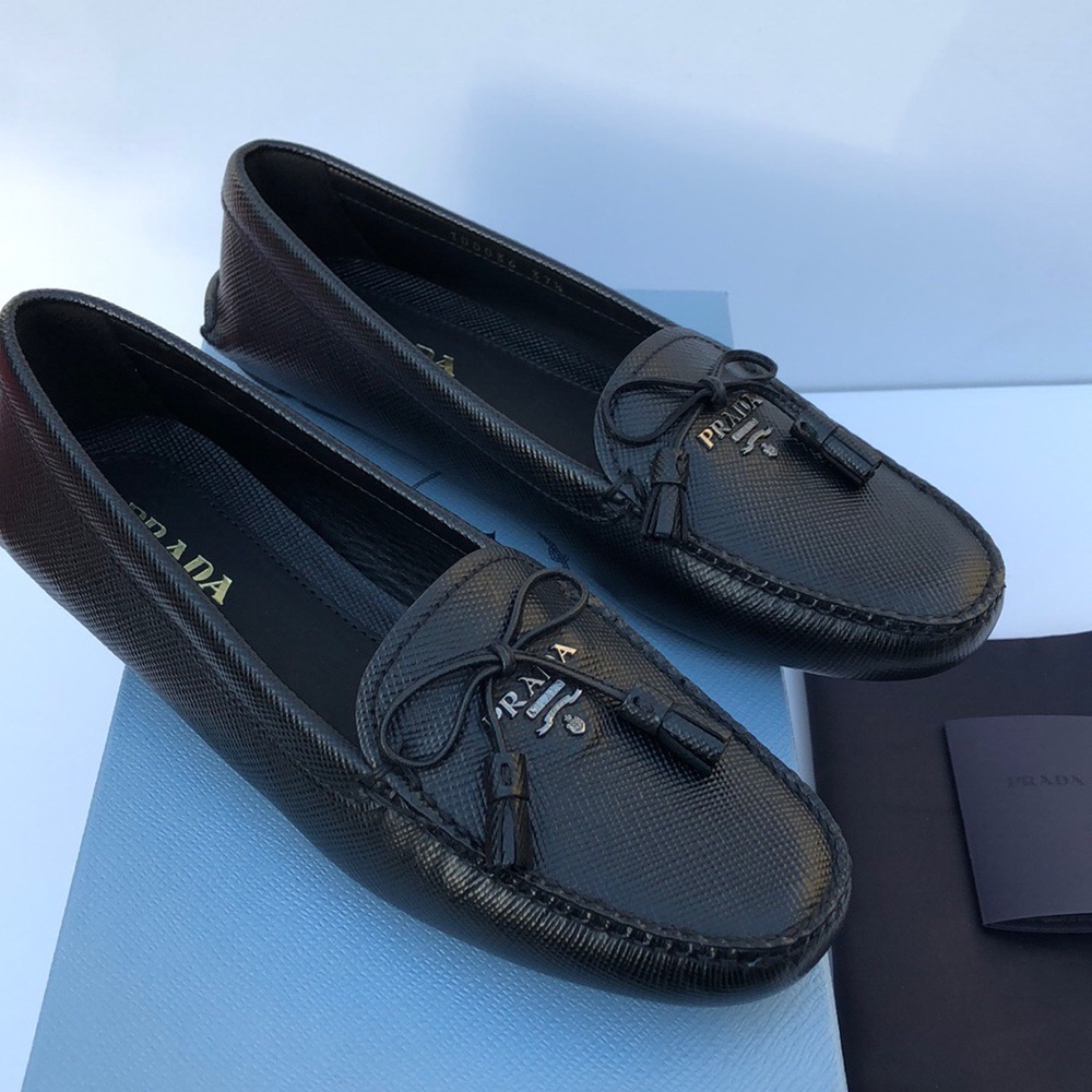 PRADA Saffiano Leather loafers
